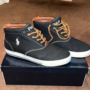 Ralph Lauren Polo Canvas and Leather Zale High-Top Sneakers - Men’s 10D